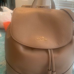 COACH Elle taupe Leather Backpack